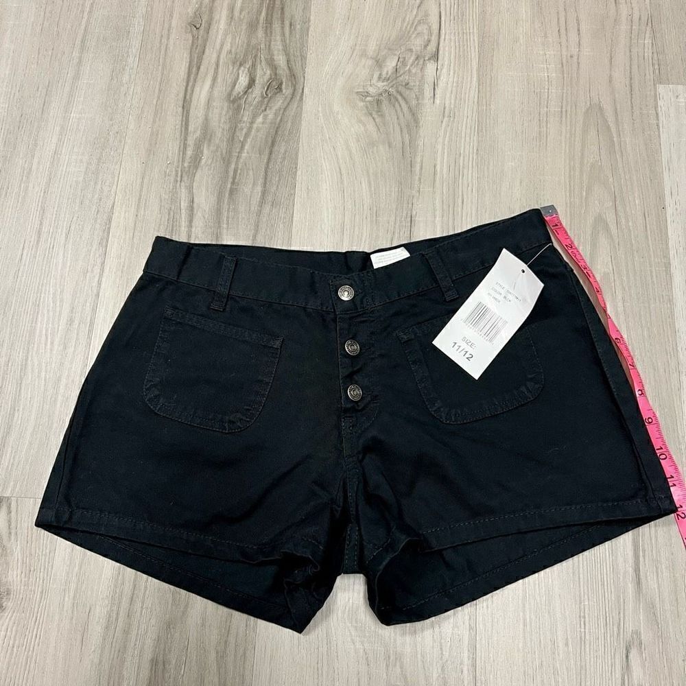 NWT vintage deadstock Y2k Jordache Black Button up Short Size 11/12 - Picture 8 of 14